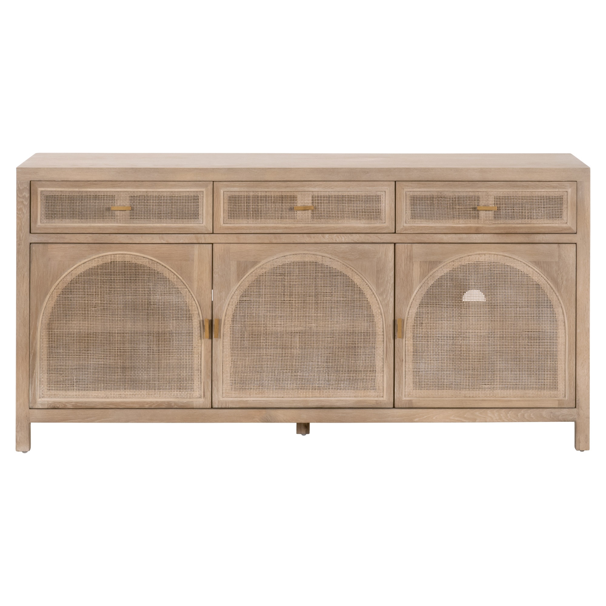 Essentials for Living Living Room Cane Media Sideboard 8087.SGRYOAK/CN